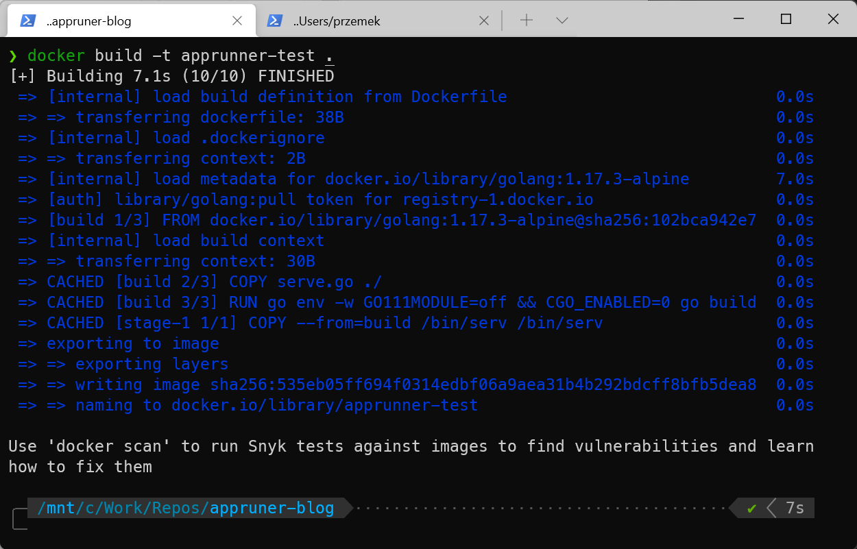 AWS Copilot CLI i AWS App Runner - malak.cloud
